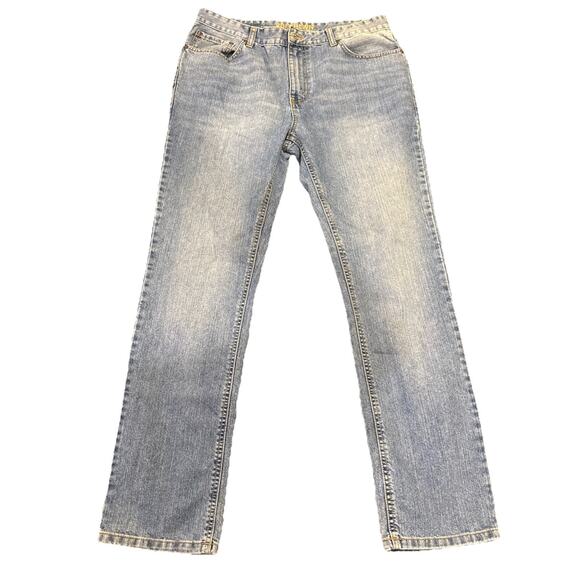 Ruff Hewn Womens Jeans Size 34 x 32 Blue Medium Wash Denim Straight - Picture 1 of 16